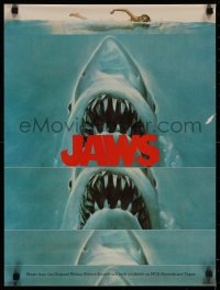 7a0093 JAWS 18x24 music poster 1975 far sexier Kastel art of shark attacking swimmer, rare!