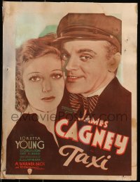 7a0407 TAXI WC 1932 cabbie James Cagney speaks Yiddish, 18 year old Loretta Young, ultra rare!