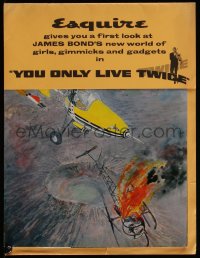7a0185 YOU ONLY LIVE TWICE Esquire promo brouchure March 1967 great James Bond content, ultra rare!