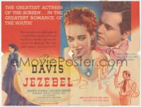 7a0111 JEZEBEL herald 1938 Bette Davis with those eyes, Henry Fonda, directed by William Wyler, rare!