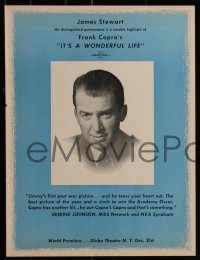 7a0186 IT'S A WONDERFUL LIFE group of 5 trade ads 1946 Frank Capra, portraits of top 5 stars, rare!