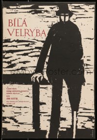 7b0016 MOBY DICK Czech 11x16 1960 John Huston, great art of Gregory Peck by Jiri Balcar!