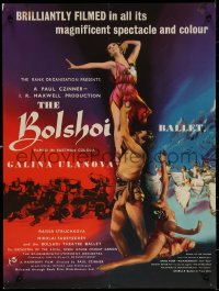 7b0035 BOLSHOI BALLET English half crown 1957 great art of sexy dancer Galina Ulanova held aloft!