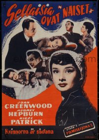 7b0013 YOUNG WIVES' TALE Finnish 1951 Audrey Hepburn falls for married man, completely different!