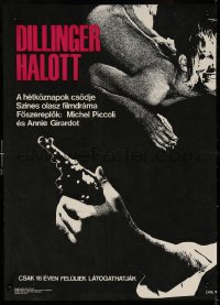 7b0070 DILLINGER IS DEAD Hungarian 16x22 1969 sexy naked Anita Pallenberg and hand with gun!