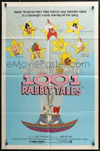 7d0543 1001 RABBIT TALES 1sh 1982 Bugs Bunny, Daffy Duck, Porky Pig, Chuck Jones cartoon!