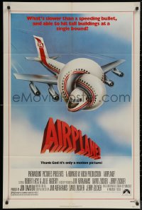 7d0564 AIRPLANE 1sh 1980 classic zany parody by Jim Abrahams and David & Jerry Zucker!
