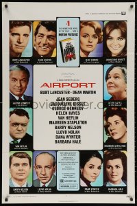 7d0565 AIRPORT 1sh 1970 Burt Lancaster, Dean Martin, Jacqueline Bisset, Jean Seberg & more!