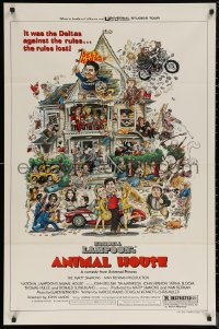 7d0575 ANIMAL HOUSE style B 1sh 1978 John Belushi, John Landis classic, art by Rick Meyerowitz!