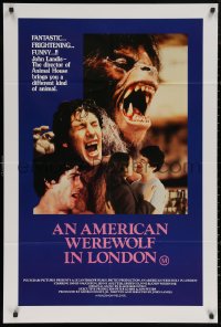 7d0267 AMERICAN WEREWOLF IN LONDON Aust 1sh 1982 different image of Naughton transforming & monster!