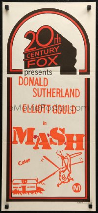 7d0309 20TH CENTURY FOX Aust daybill 1970s really cool 20th Century Fox logo with red border!