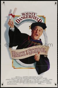 7d0590 BACK TO SCHOOL 1sh 1986 Rodney Dangerfield goes to college with his son, great image!