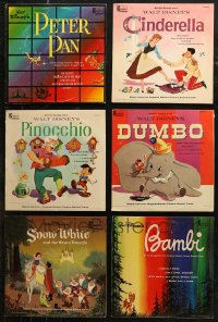 7f0031 LOT OF 6 WALT DISNEY MOVIE SOUNDTRACK 33 1/3 RPM RECORDS 1959-1963 classic feature cartoons!