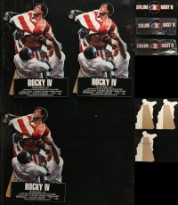 7f0029 LOT OF 6 ROCKY IV STANDEES AND MOBILES 1985 cool images of boxer Sylvester Stallone!