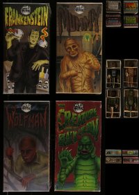 7f0058 LOT OF 4 UNIVERSAL MONSTERS WIND-UP TIN TOYS 1991 Frankenstein, Mummy, Wolfman, Creature!