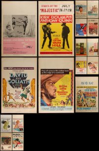 7f0018 LOT OF 17 WINDOW CARDS 1950s-1960s great images from a variety of different movies!