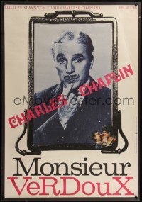 7g0002 MONSIEUR VERDOUX Czech 23x33 1974 image of Charlie Chaplin as gentleman Bluebeard by Grygar!