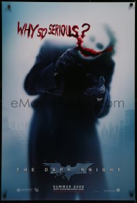 7g0874 DARK KNIGHT teaser DS 1sh 2008 great image of Heath Ledger as the Joker, why so serious?