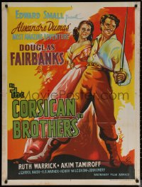 7g0030 CORSICAN BROTHERS Indian R1960s different art of Douglas Fairbanks Jr. & Warrick by Pinto!
