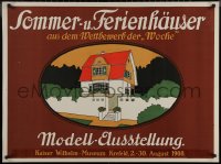 7g0476 SOMMER-U FERIENHAUSER 28x38 German museum/art exhibition 1908 Bichlmeier art, Holiday Homes!