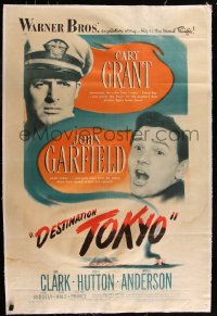 7h0015 DESTINATION TOKYO linen 1sh 1943 Cary Grant & John Garfield in World War II, Delmer Daves!