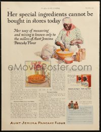 7h0414 AUNT JEMIMA magazine ad November 1924 with old time plantation flavor, Ladies Home Journal!