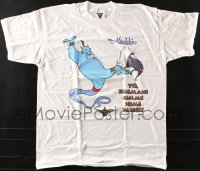 7h0466 ALADDIN size: large T-shirt 1992 Disney cartoon, art of Genie, Yo Rugman! Gimme some tassel!