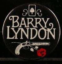 7h0937 BARRY LYNDON 2x2 promo pin 1975 Stanley Kubrick classic, cool art of pistol & rose!