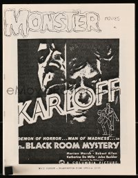 7h0058 CLASSIC MONSTER MOVIES signed fanzine #4 1970s by Scott Nollen, Karloff Frankenstein Films!