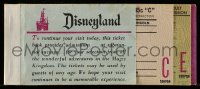 7h0063 DISNEYLAND 3x6 ticket book 1964 coupons for different attractions in the Magic Kingdom!