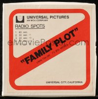 7h0072 FAMILY PLOT radio spots reel 1976 commercials for Hitchcock's movie, not sold to the public!