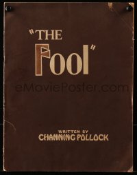 7h0076 FOOL promo magazine 1922 Christmas melodrama written by Channing Pollock, cool content!