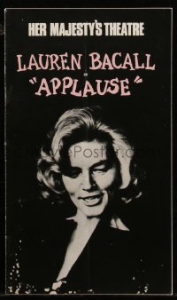 7h0692 APPLAUSE playbill 1972 starring Lauren Bacall at His Majesty's Theatre in Aberdeen!