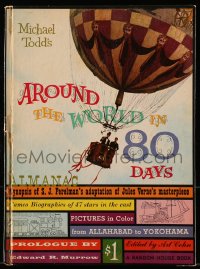 7h1101 AROUND THE WORLD IN 80 DAYS hardcover souvenir program book 1956 Jules Verne adventure epic!