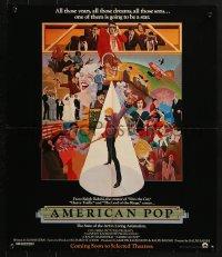 7h0833 AMERICAN POP advance 18x21 special poster 1981 cool rock & roll art by McClean & Ralph Bakshi