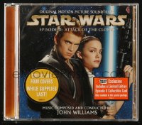 7h0244 ATTACK OF THE CLONES soundtrack CD 2002 Star Wars Episode II, original motion picture music!