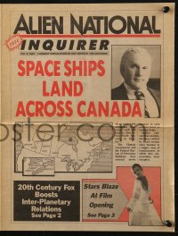 7h0936 ALIEN NATION promo magazine 1988 cool parody of National Inquirer with wacky headlines!