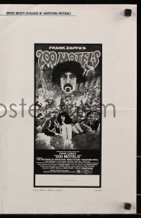 7h1184 200 MOTELS pressbook 1971 directed by Frank Zappa, rock 'n' roll, wild artwork!