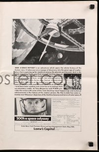 7h0308 2001: A SPACE ODYSSEY Cinerama ad slick 1968 Stanley Kubrick, Bob McCall art of space wheel!