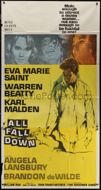 7j0534 ALL FALL DOWN 3sh 1962 Warren Beatty, Eva Marie Saint, Karl Malden, John Frankenheimer