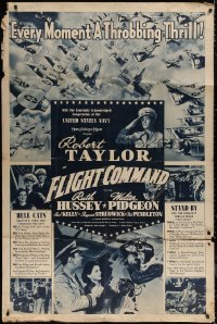 7j0005 FLIGHT COMMAND 40x60 1940 pilot Robert Taylor, Ruth Hussey, Walter Pidgeon, very rare!