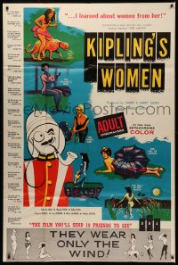 7j0006 KIPLING'S WOMEN 40x60 1961 early sexploitation, they wear only the wind, great art!