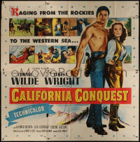 7j0063 CALIFORNIA CONQUEST 6sh 1952 barechested Cornel Wilde & Teresa Wright fight for freedom!