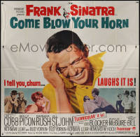 7j0071 COME BLOW YOUR HORN 6sh 1963 close up of laughing Frank Sinatra, from Neil Simon's play!