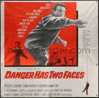 7j0073 DANGER HAS TWO FACES 6sh 1967 Robert Lansing couldn't die because he stole a dead man's face!
