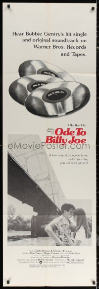 7j0016 ODE TO BILLY JOE door panel 1976 Robby Benson, Glynnis O'Connor, southern drama!