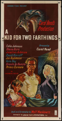 7j0029 KID FOR TWO FARTHINGS English 3sh 1955 art of sexy Diana Dors, directed by Carol Reed!