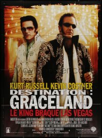 7j1161 3000 MILES TO GRACELAND French 1p 2001 Kurt Russell & Costner as Elvis impersonators!