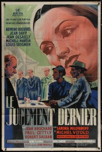 7j0049 LAST JUDGMENT 39x59 French 1p 1945 Desme art, about European resistance to the Nazis in WWII!