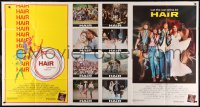7j0011 HAIR 1-stop poster 1979 Milos Forman musical, Treat Williams, different Bob Peak art!